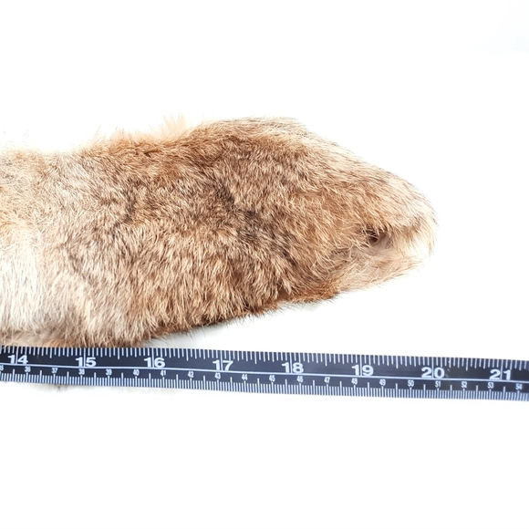 Vintage large Luxury Winter brown,cream,tan Rabbit Fur Neck Wrap - Picture 4 of 7
